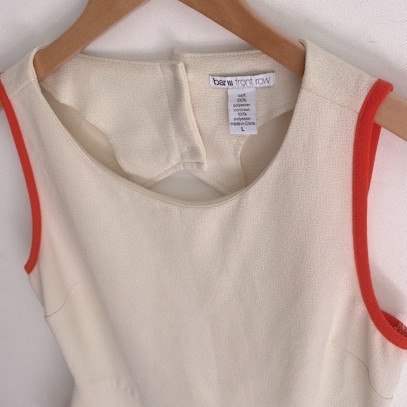 Bar III Front Row sleeveless peplum mid back triangular open Top, Size L - Picture 5 of 11